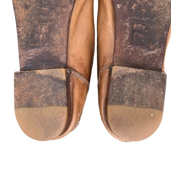 Frye Women's Carson Ballet Leather Flats in Tan Brown Size 8M - Picture 11 of 11